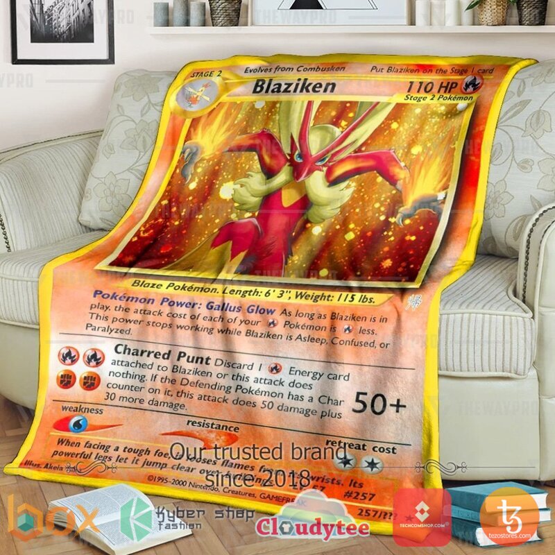 Pokemon Blaziken Blanket
