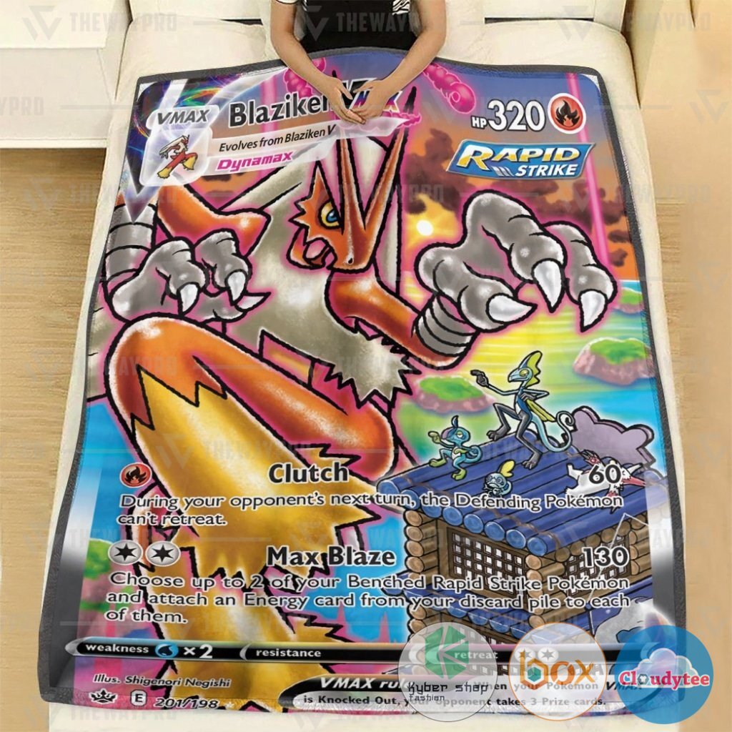 Pokemon Blaziken VMAX Chilling Reign Blanket 2 Pokemon Blaziken VMAX Chilling Reign Blanket 1