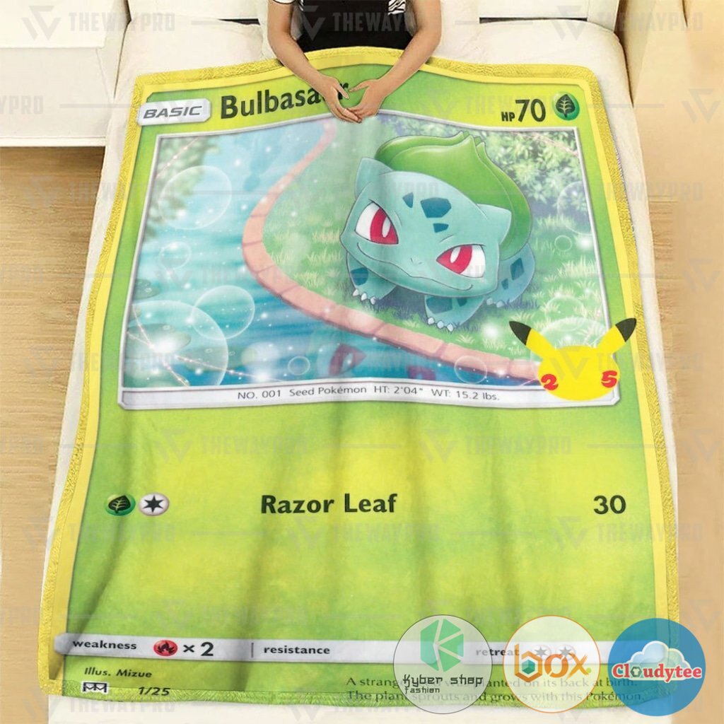 Pokemon Bulbasaur McDonald's Collection 2021 Blanket 2 Pokemon Bulbasaur McDonalds Collection 2021 Blanket 1