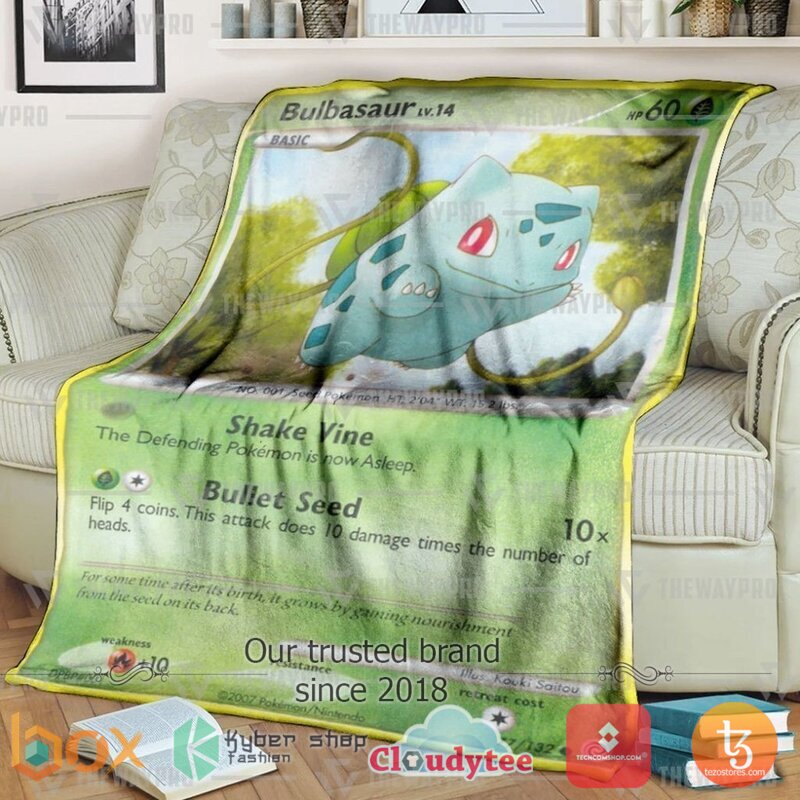 Pokemon Bulbasaur Secret Wonders Blanket