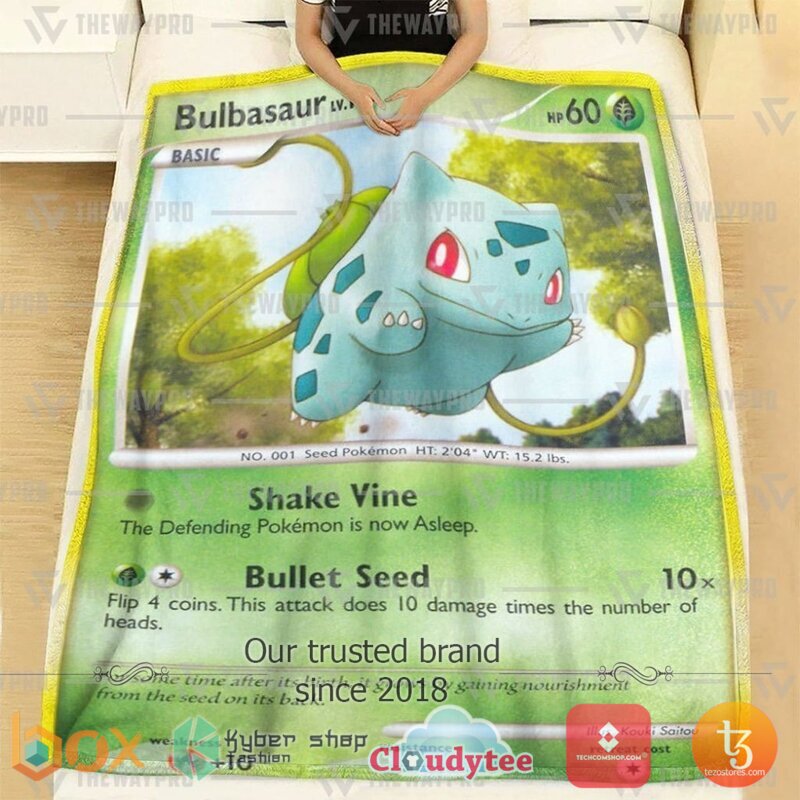 Pokemon Bulbasaur Secret Wonders Blanket 2 Pokemon Bulbasaur Secret Wonders Blanket 1