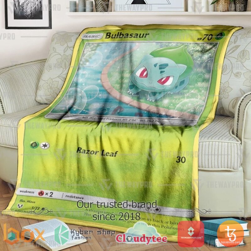 Pokemon Bulbasaur Shining Legends Blanket