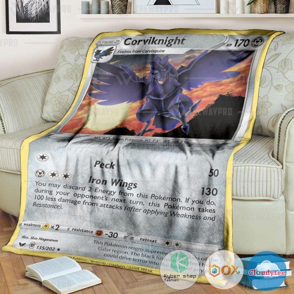 Pokemon Corviknight Blanket