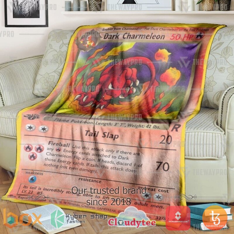 Pokemon Dark Charmeleon Blanket