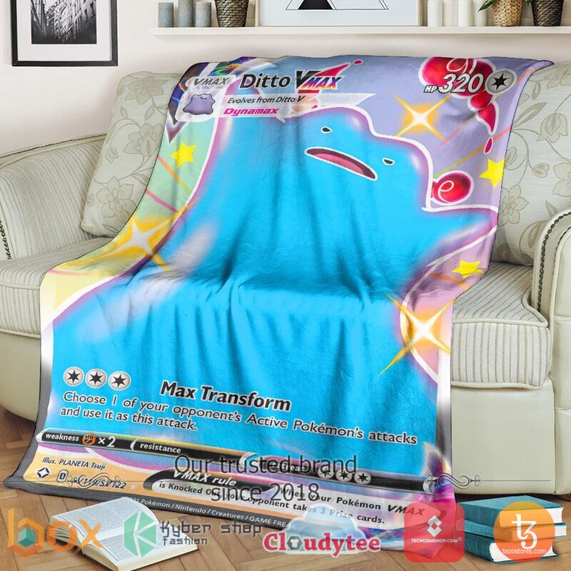 Pokemon Ditto VMAX Shining Fates Blanket