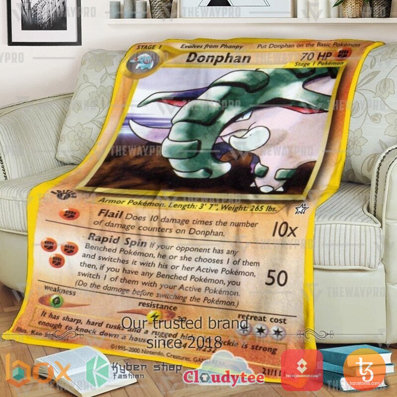 Pokemon Donphan Neo Genesis Blanket