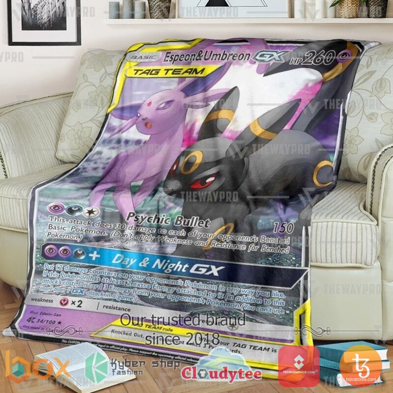 Pokemon Espeon Umbreon GX Blanket