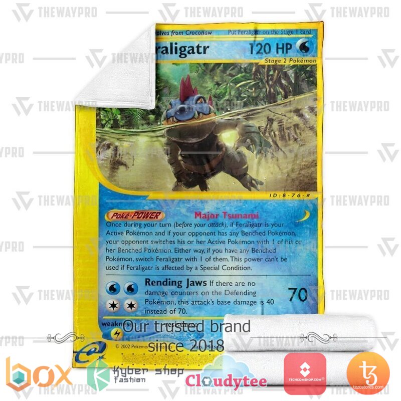 Pokemon Feraligatr Expedition Blanket 3 Pokemon Feraligatr Expedition Blanket 1 2