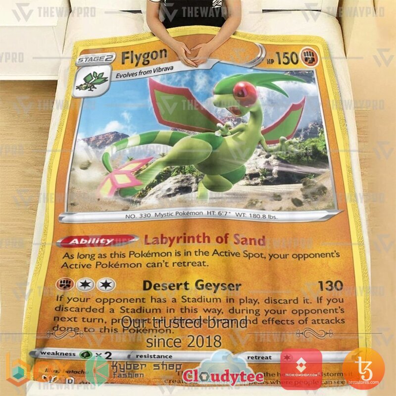 Pokemon Flygon Darkness Ablaze Blanket 2 Pokemon Flygon Darkness Ablaze Blanket 1
