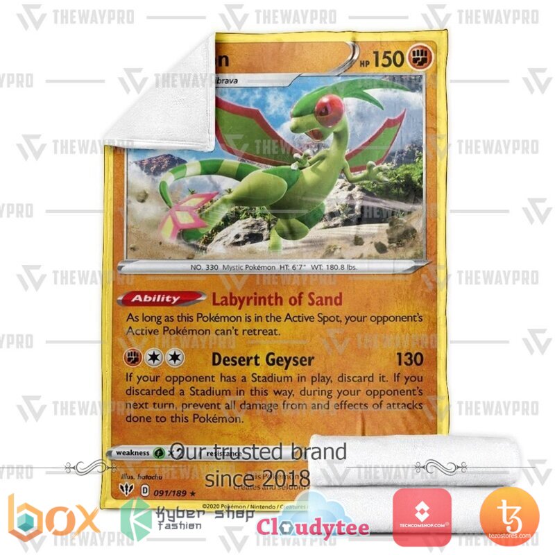 Pokemon Flygon Darkness Ablaze Blanket 3 Pokemon Flygon Darkness Ablaze Blanket 1 2