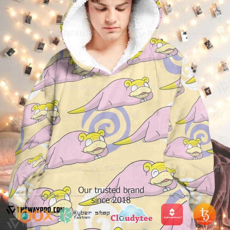 Pokemon Galarian Slowpoke Fleece Hoodie Blanket 1