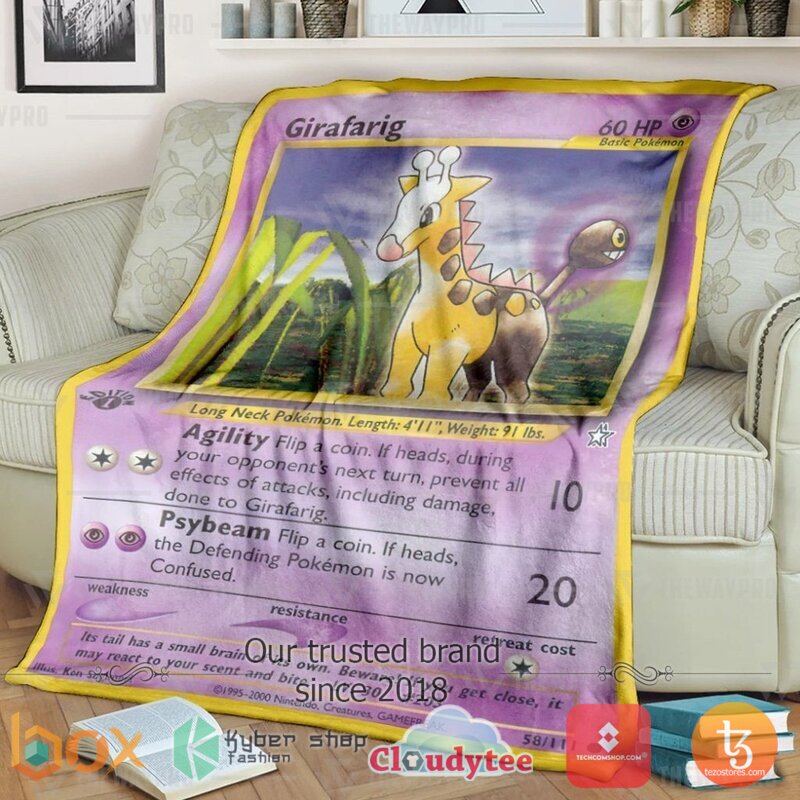 Pokemon Girafarig Blanket