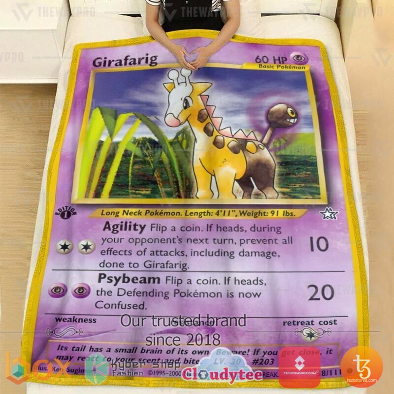 Pokemon Girafarig Blanket 2 Pokemon Girafarig Blanket 1