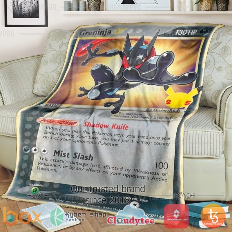 Pokemon Greninja Star Blanket