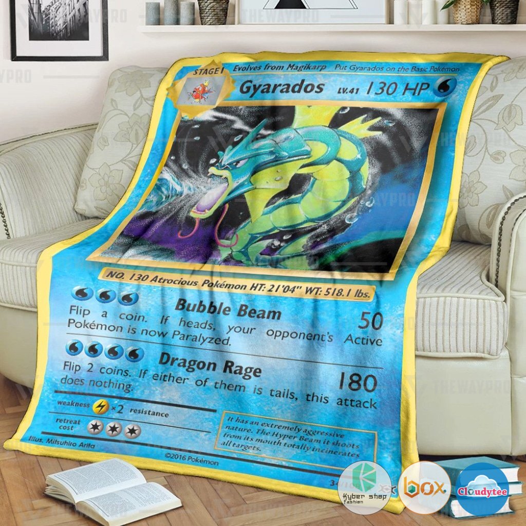Pokemon Gyarados Evolutions Blanket