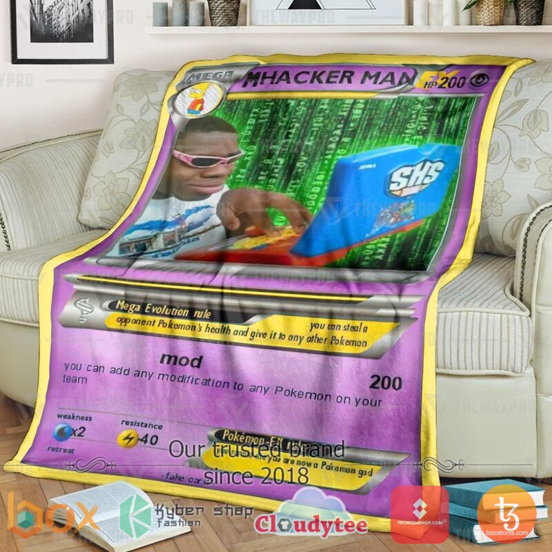 Pokemon Hacker Man Blanket