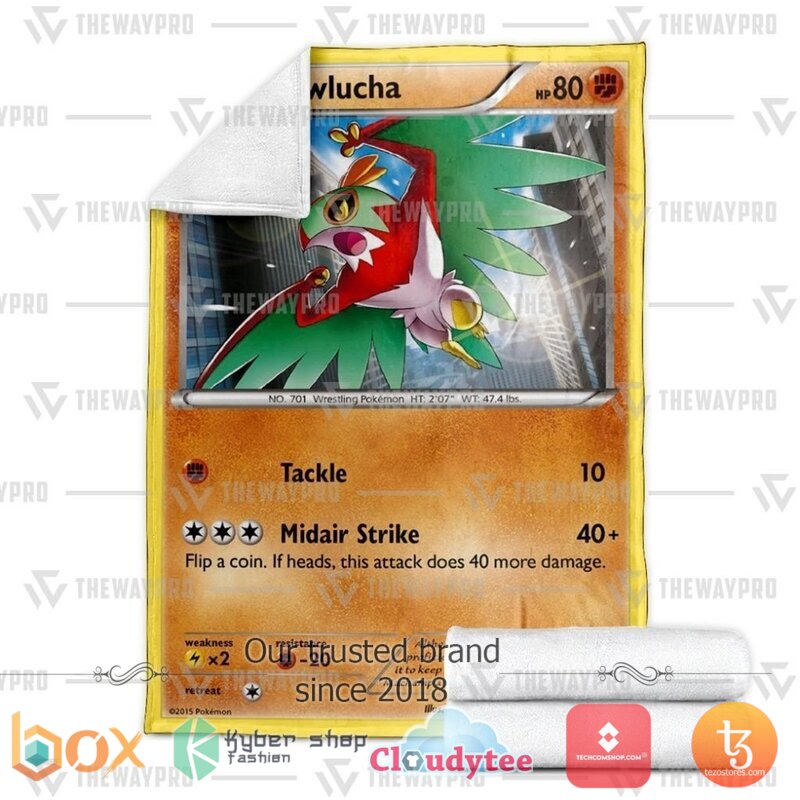 Pokemon Hawlucha Roaring Skies Blanket 3 Pokemon Hawlucha Roaring Skies Blanket 1 2
