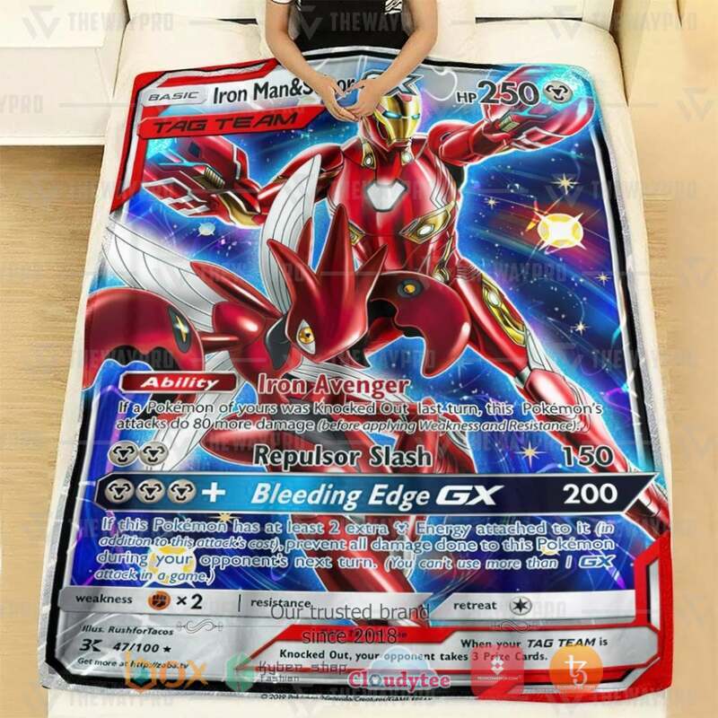 Pokemon Iron Man and Scizor Blanket 2 Pokemon Iron Man and Scizor Blanket 1
