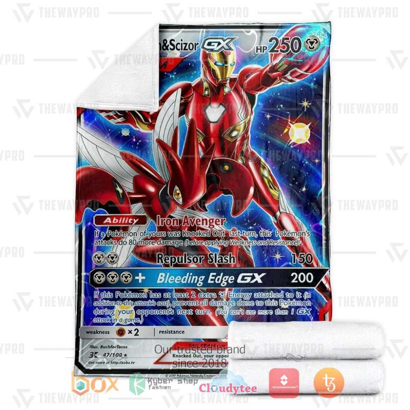 Pokemon Iron Man and Scizor Blanket 3 Pokemon Iron Man and Scizor Blanket 1 2