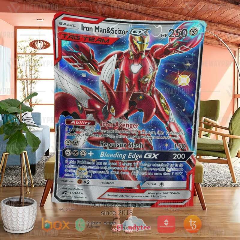 Pokemon Iron Man and Scizor Blanket 4 Pokemon Iron Man and Scizor Blanket 1 2 3