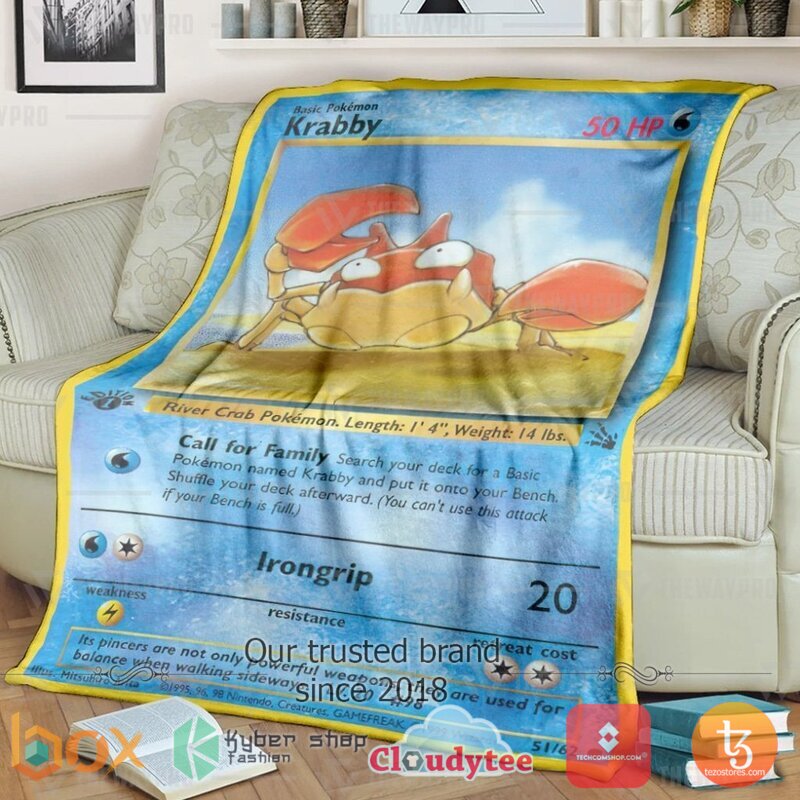 Pokemon Krabby Blanket
