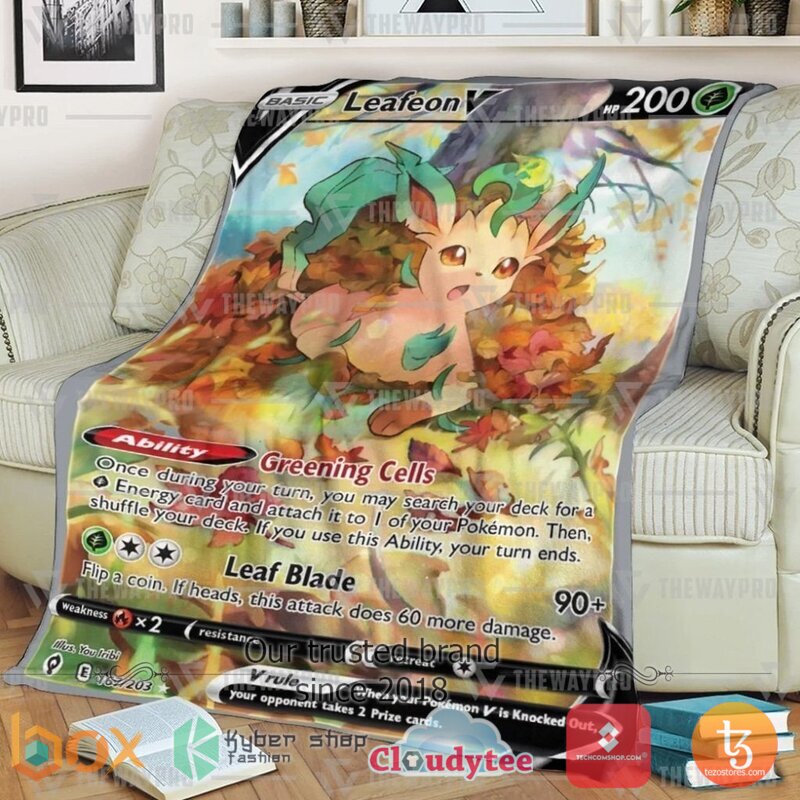 Pokemon Leafeon Blanket 1 Pokemon Leafeon Blanket