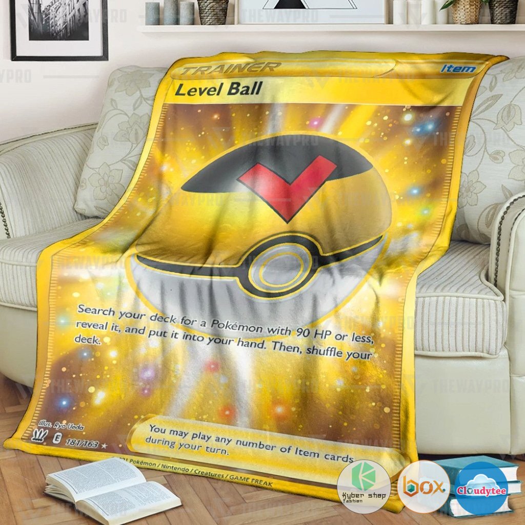 Pokemon Level Ball Trainer Blanket
