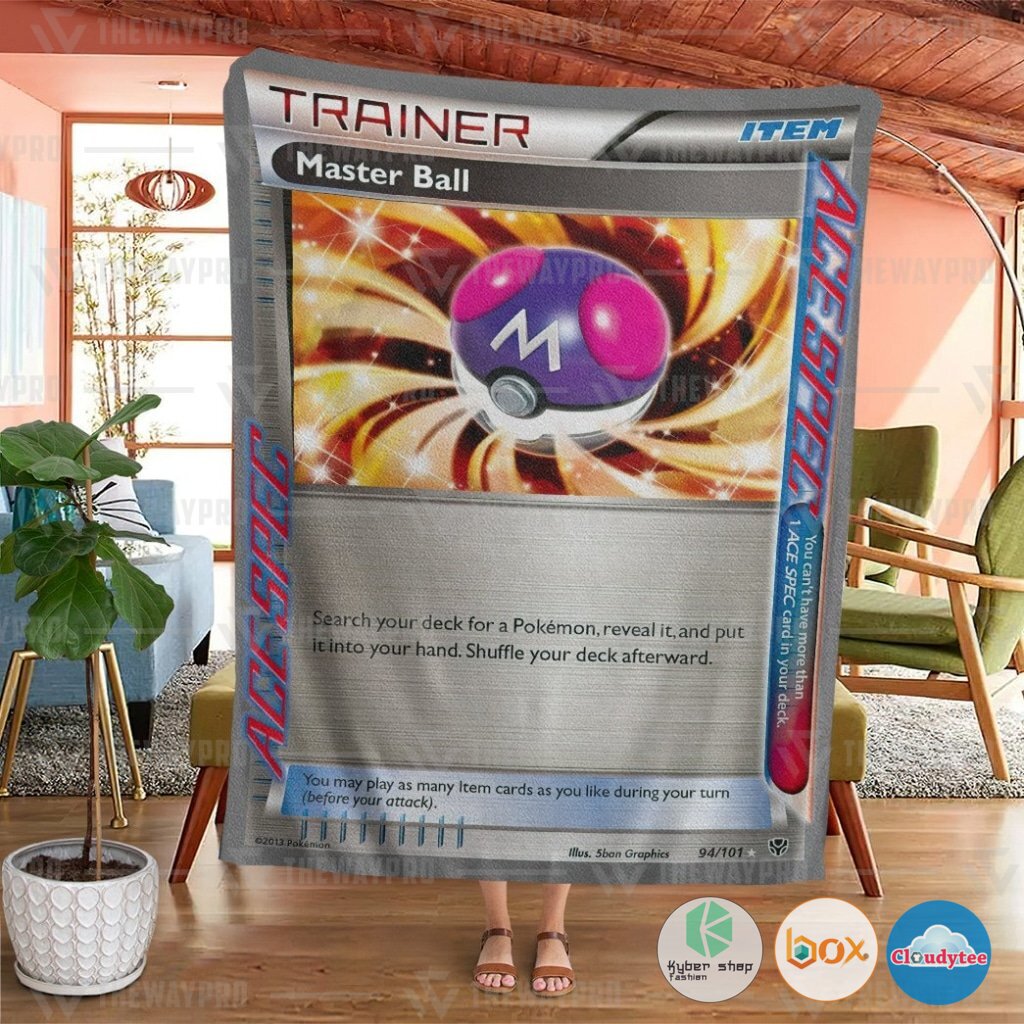 Pokemon Master Ball Trainer Blanket 4 Pokemon Master Ball Trainer Blanket 1 2 3