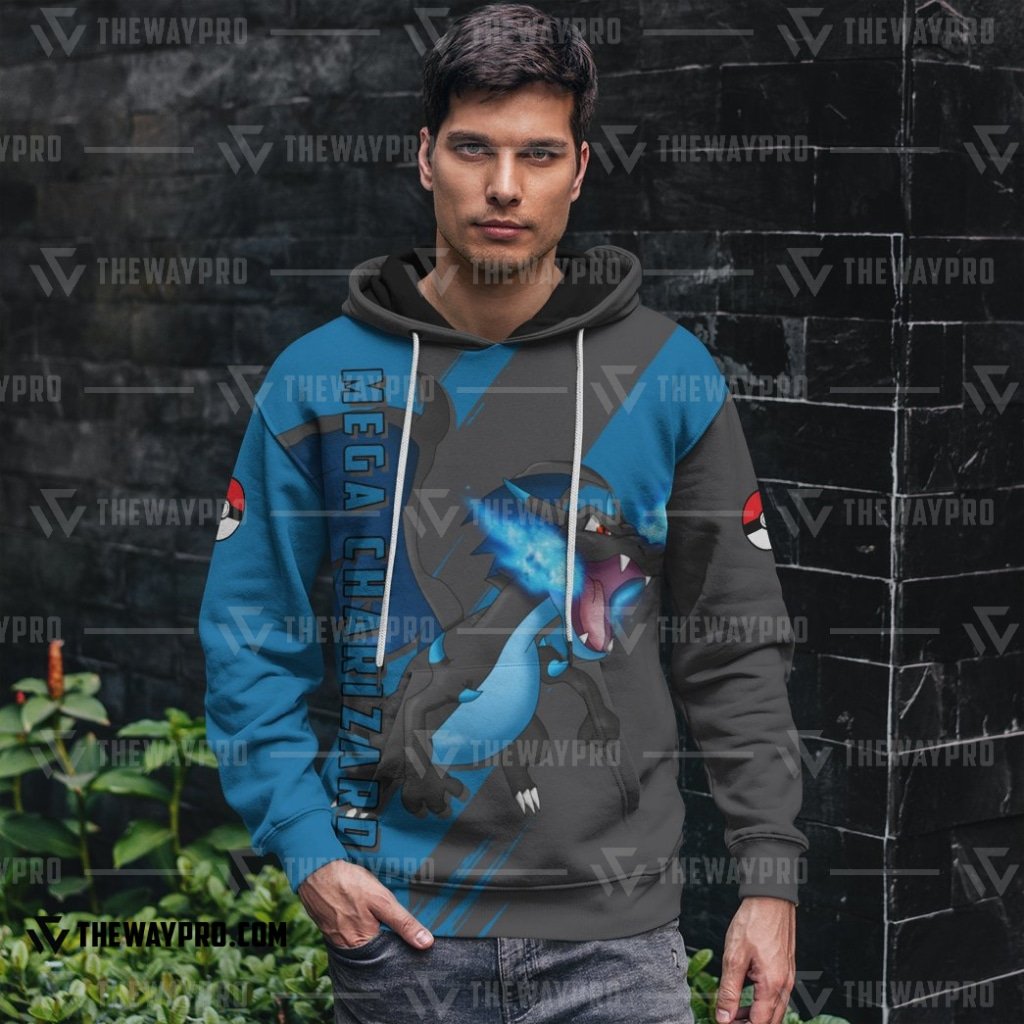 Pokemon Mega Charizard 3d Hoodie 2 Pokemon Mega Charizard 3d Hoodie 1