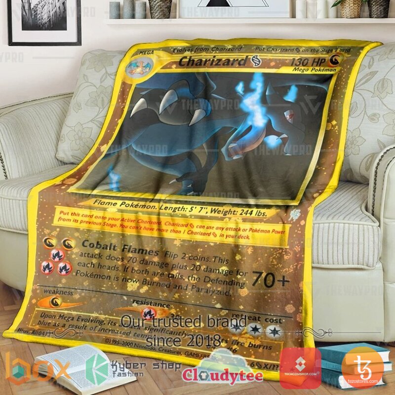 Pokemon Mega Charizard Blanket
