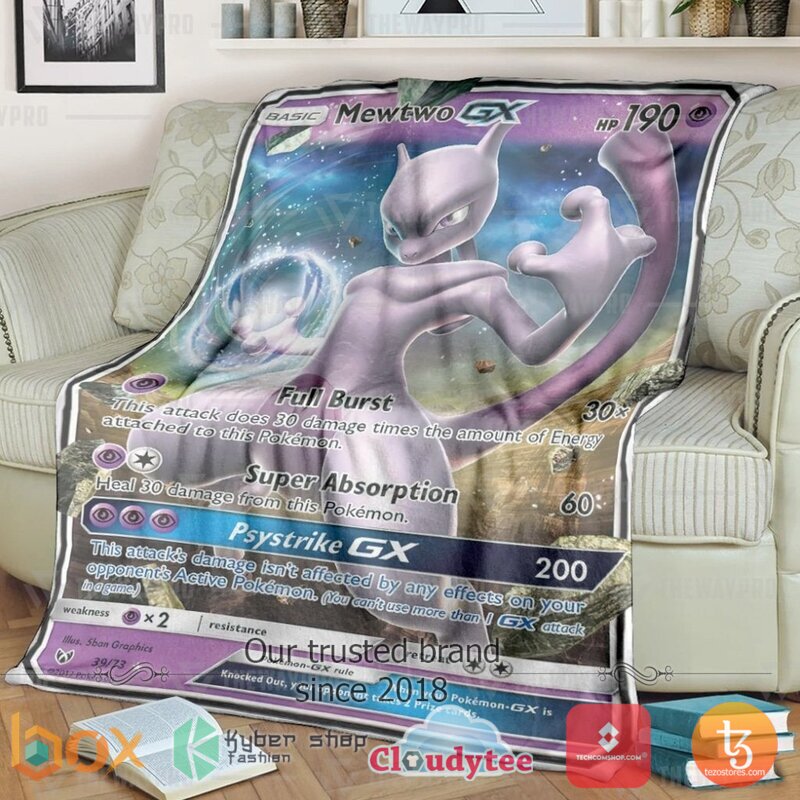 Pokemon Mewtwo GX Blanket