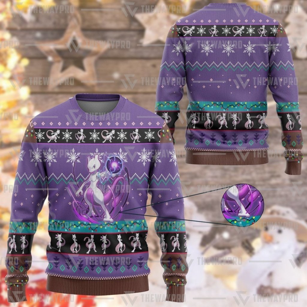 Pokemon Mewtwo Christmas Sweater