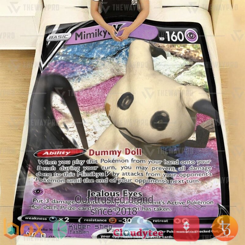 Pokemon Mimikyu V Blanket 2 Pokemon Mimikyu V Blanket 1