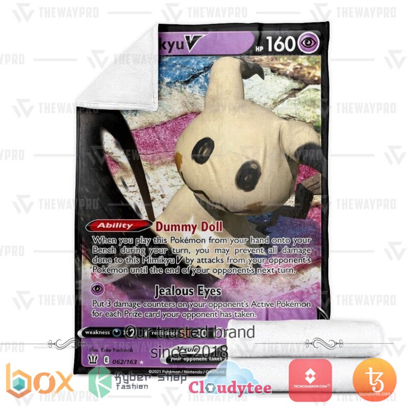 Pokemon Mimikyu V Blanket 3 Pokemon Mimikyu V Blanket 1 2