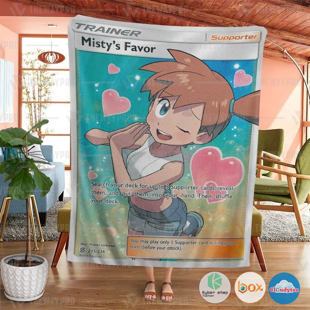 Pokemon Misty's Favor Trainer Blanket 4 Pokemon Mistys Favor Trainer Blanket 1 2 3