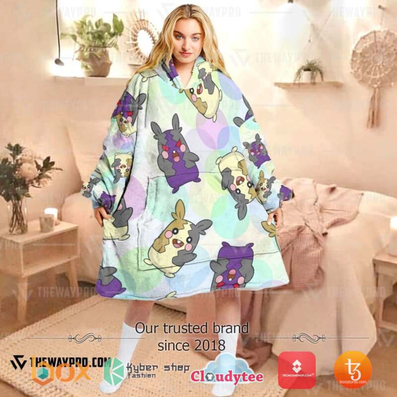 Pokemon Morpeko Fleece Hoodie Blanket