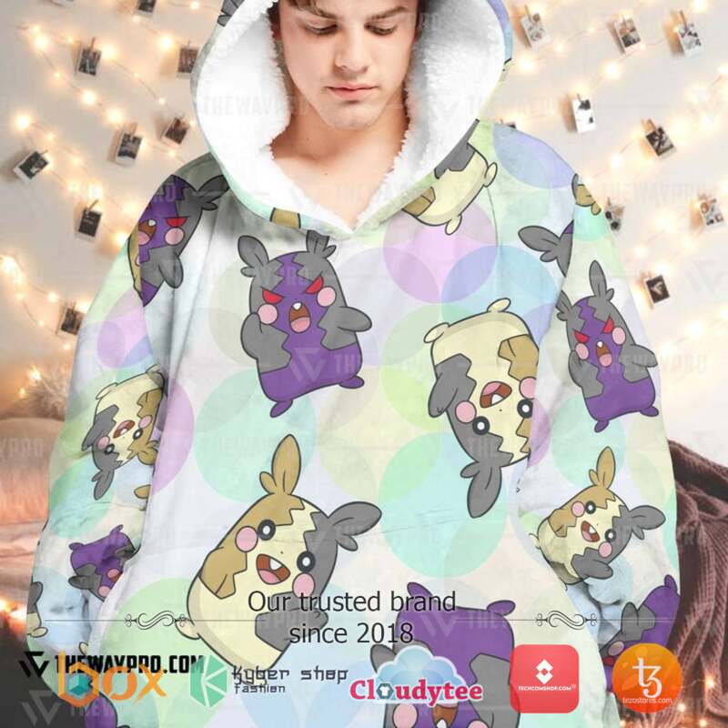 Pokemon Morpeko Fleece Hoodie Blanket 1