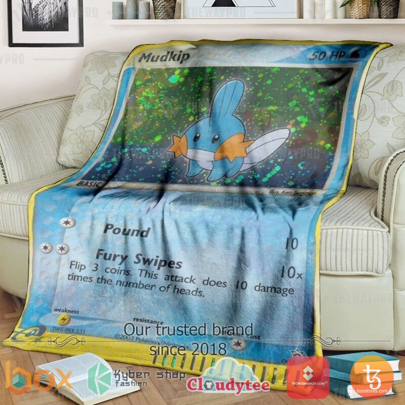 Pokemon Mudkip Holo Blanket