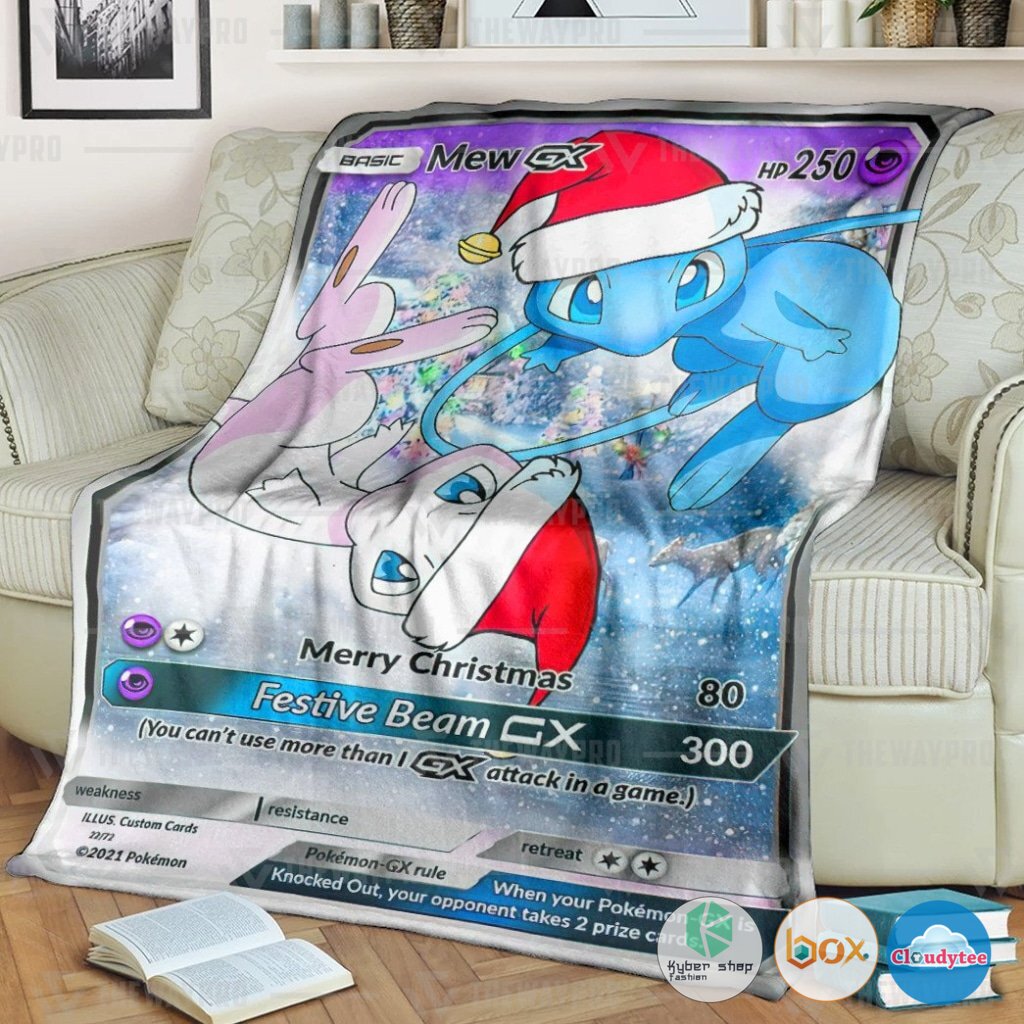 Pokemon New Christmas Mew GX Blanket