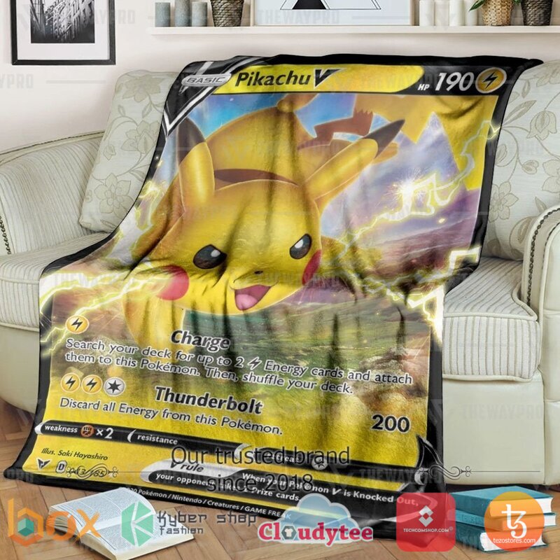 Pokemon Pikachu V Vivid Voltage Blanket