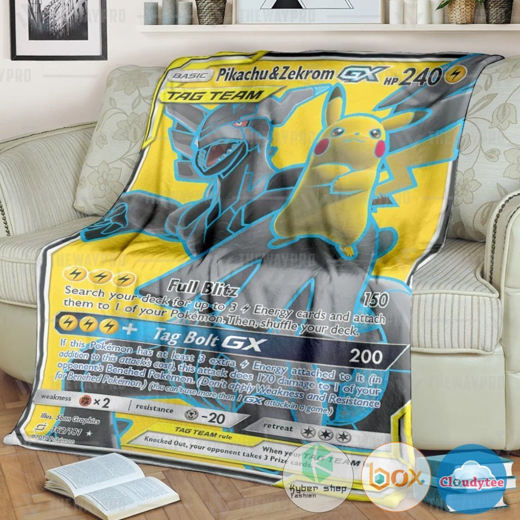 Pokemon Pikachu and Zekrom GX Blanket