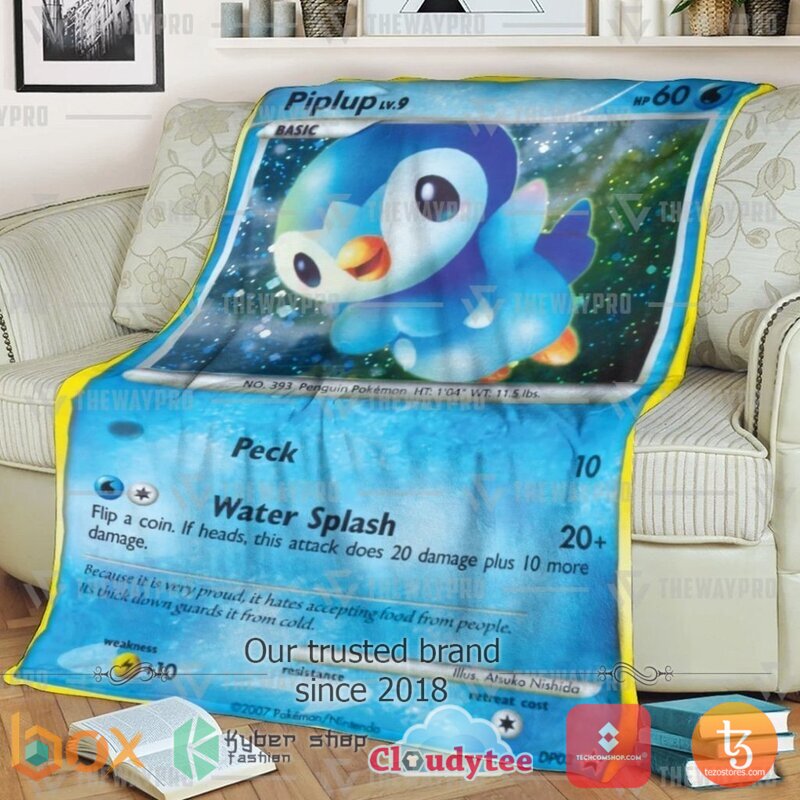 Pokemon Piplup Diamond Pearl Promos Blanket