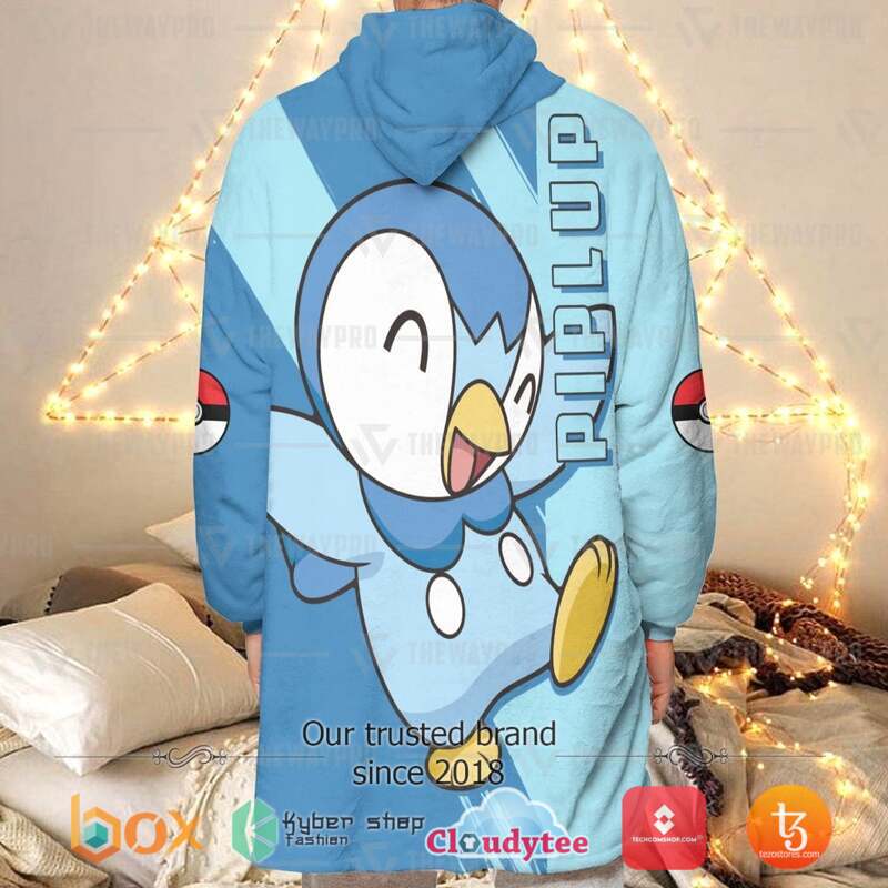Pokemon Piplup Fleece Hoodie Blanket 1