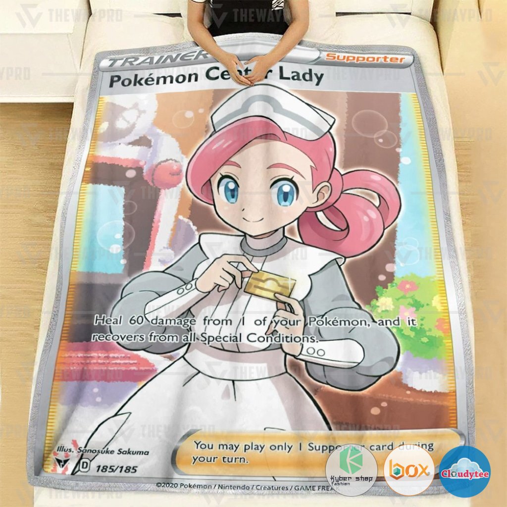 Pokemon Pokemon Center Lady Trainer Blanket 2 Pokemon Pokemon Center Lady Trainer Blanket 1