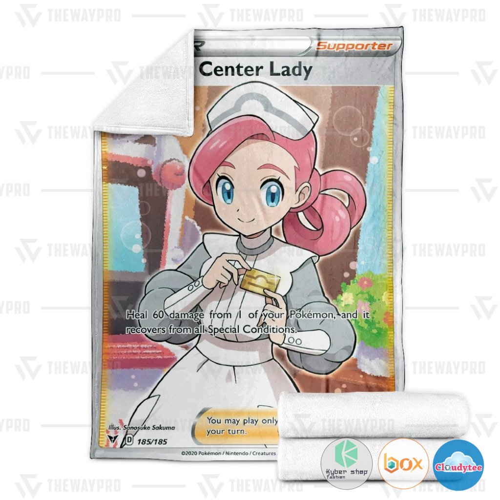 Pokemon Pokemon Center Lady Trainer Blanket 3 Pokemon Pokemon Center Lady Trainer Blanket 1 2
