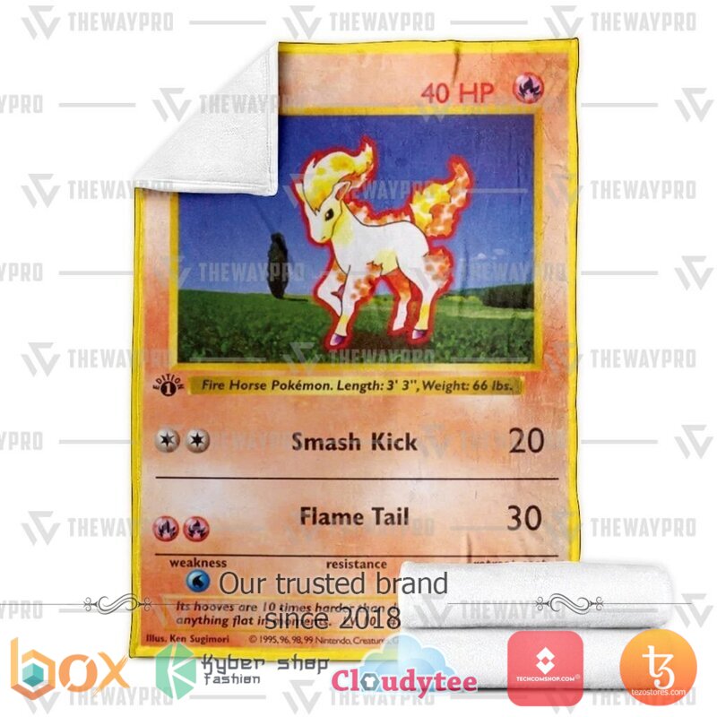 Pokemon Ponyta Blanket 3 Pokemon Ponyta Blanket 1 2