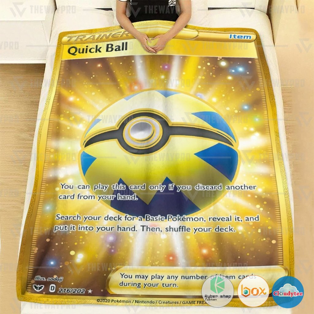 Pokemon Quick Ball Trainer Blanket 2 Pokemon Quick Ball Trainer Blanket 1
