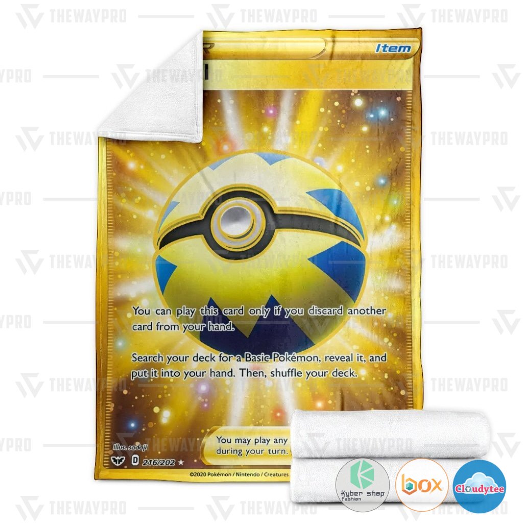Pokemon Quick Ball Trainer Blanket 3 Pokemon Quick Ball Trainer Blanket 1 2