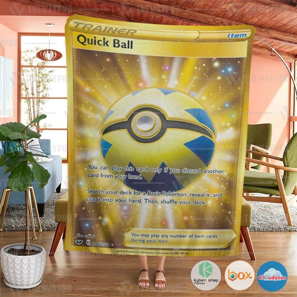 Pokemon Quick Ball Trainer Blanket 4 Pokemon Quick Ball Trainer Blanket 1 2 3