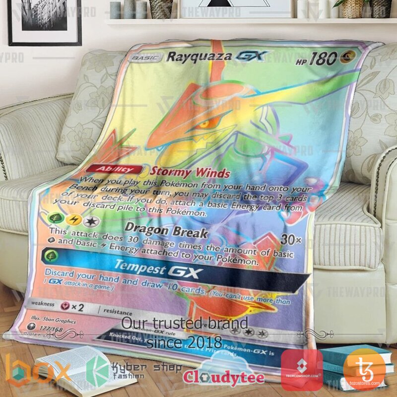 Pokemon Rayquaza GX Celestial Storm Blanket